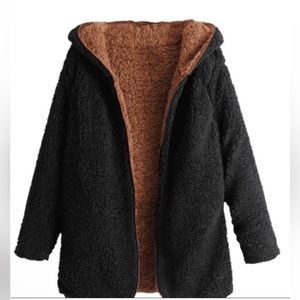 URBAN OUTFITTERS REVERSIBLE TEDDY COAT